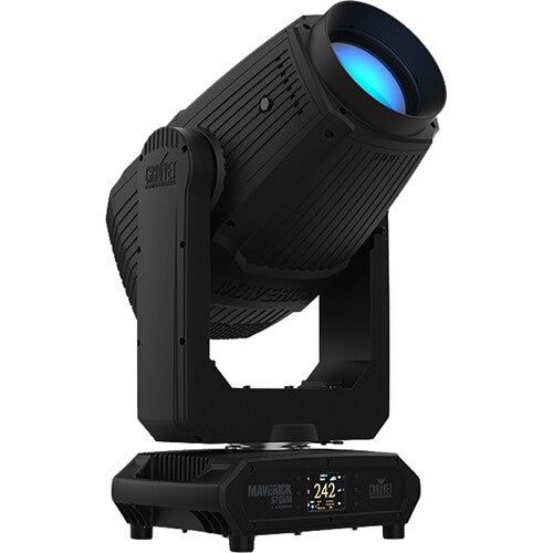 CHAUVET Professional Maverick Storm 1 Hybrid moving head fixture with IP65-rated weatherproof design for beam, spot, and wash applications