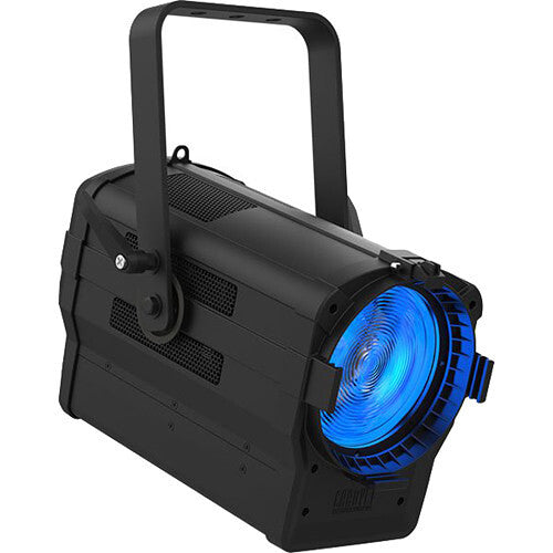 RGBAL LED Fresnel-style fixture with motorized zoom for theatrical, broadcast, worship, studio, and live event lighting applications.