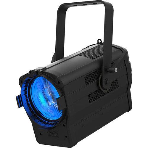 RGBAL LED Fresnel-style fixture with motorized zoom for theatrical, broadcast, worship, studio, and live event lighting applications.