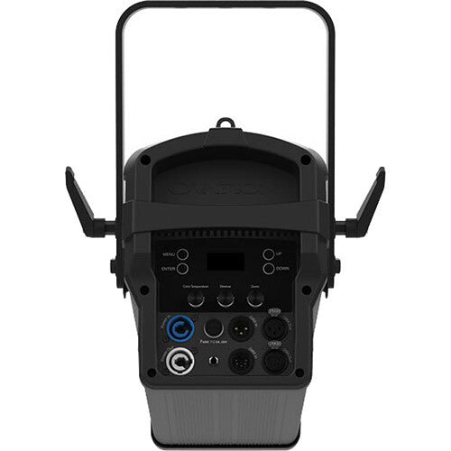 RGBAL LED Fresnel-style fixture with motorized zoom for theatrical, broadcast, worship, studio, and live event lighting applications.