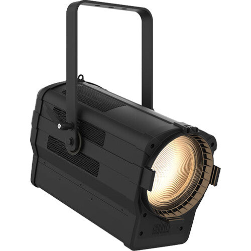 High-output variable white LED Fresnel-style fixture with motorized zoom for theatrical, broadcast, studio, worship, and live production lighting.