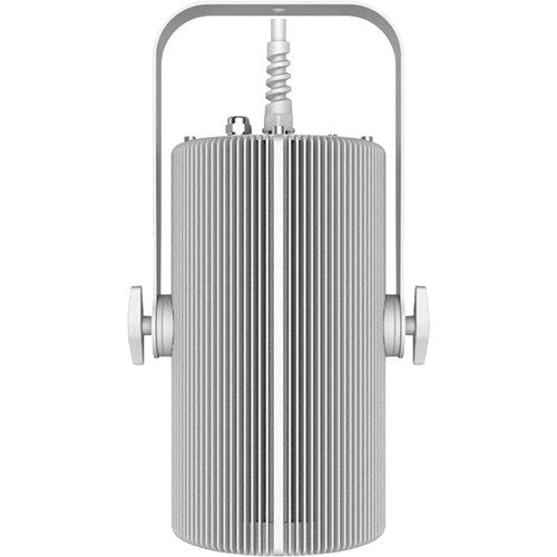 Warm white LED house light in white finish for theaters, churches, auditoriums, and performance venues with smooth professional dimming.