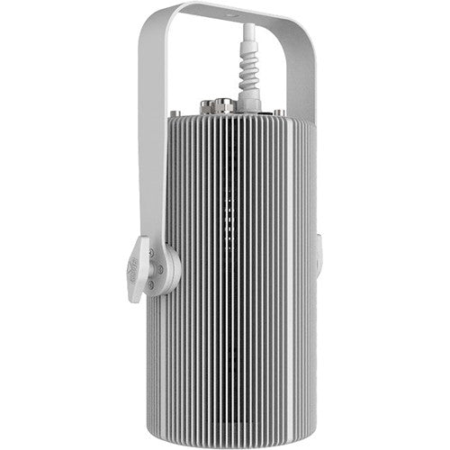 Warm white LED house light in white finish for theaters, churches, auditoriums, and performance venues with smooth professional dimming.