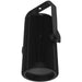 Full-color LED house light in black finish for theaters, auditoriums, churches, and performance venues with professional dimming control.