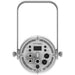 Full-color LED house light in white finish for theaters, churches, auditoriums, and performance venues with professional dimming control.