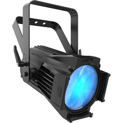 CHAUVET Professional Ovation P-56FC-2 compact silent RGBAL PAR light for theatrical, broadcast, film, and architectural lighting applications.