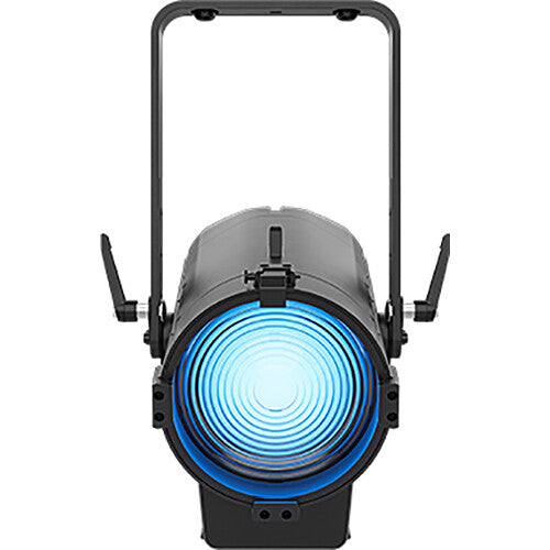 IP-rated full-spectrum LED Fresnel fixture with advanced color mixing, tunable whites, and weather-resistant professional lighting performance.