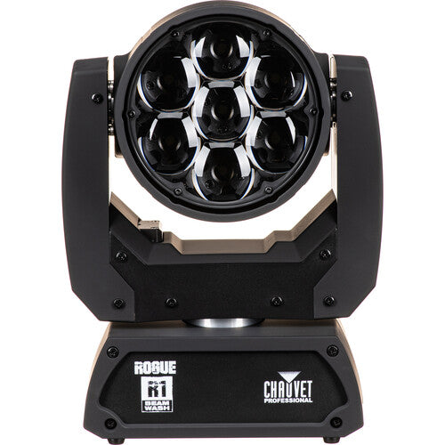 CHAUVET Professional Rogue R1 BeamWash RGBW LED moving head fixture with beam and wash capabilities, motorized zoom, and vibrant color mixing