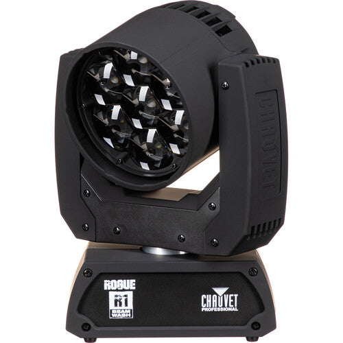 CHAUVET Professional Rogue R1 BeamWash RGBW LED moving head fixture with beam and wash capabilities, motorized zoom, and vibrant color mixing