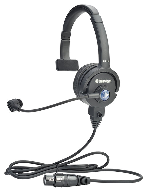 Clear-Com CC-110 single-ear lightweight intercom headset with 4-pin XLR connector
