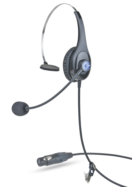 Clear-Com CC-28 single-sided professional intercom headset with 4-pin XLR connector