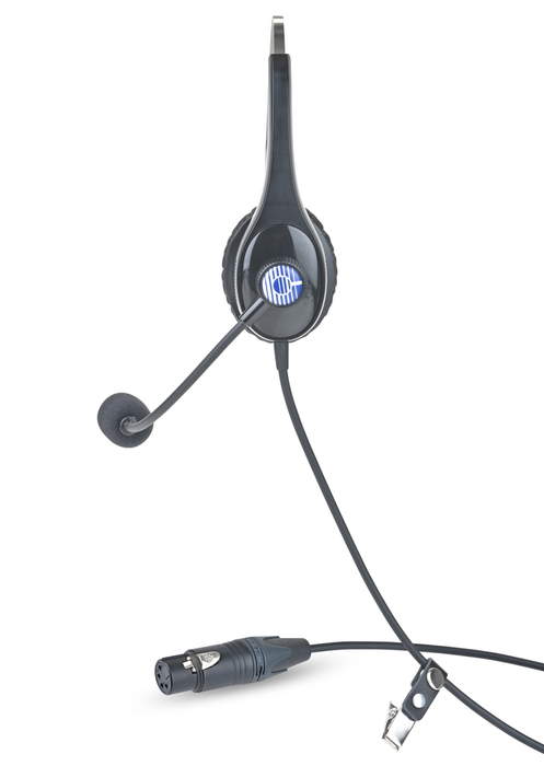 Clear-Com CC-28 single-sided professional intercom headset with 4-pin XLR connector