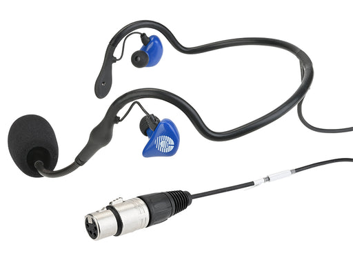 Clear-Com CC-70 dual in-ear communication headset with 4-pin XLR connector for professional intercom systems