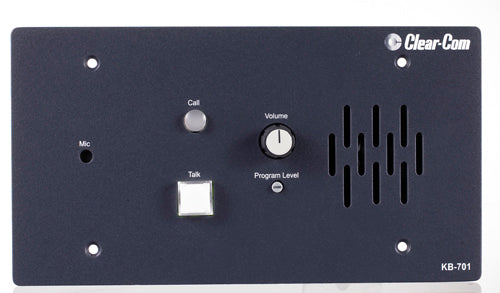 Clear-Com KB-701 single-channel speaker and microphone intercom station for professional communications