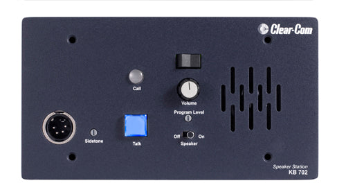 Clear-Com KB-702 two-channel headset and speaker intercom station for broadcast and live production