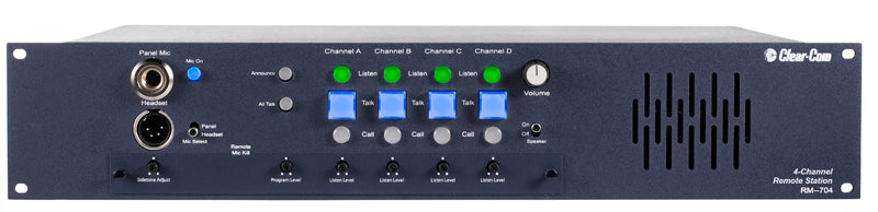 Clear-Com RM-704 four-channel wired intercom headset and speaker station