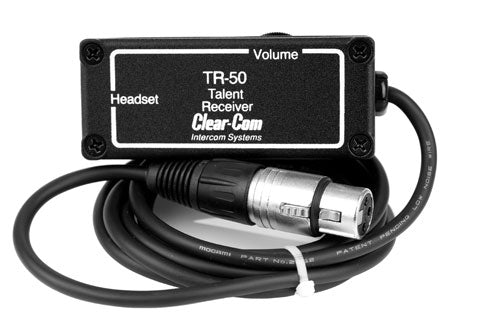 Clear-Com TR-50 monaural IFB talent receiver for broadcast communication
