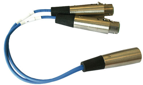 Clear-Com YC-36 adapter cable converting 3-pin XLR headsets to 6-pin intercom beltpack connectors