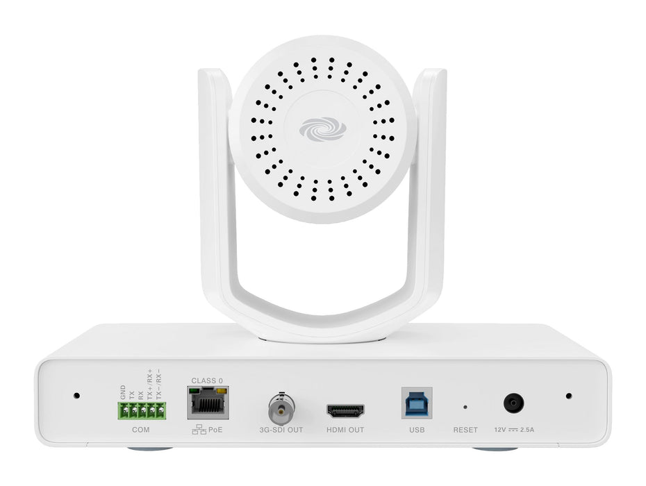 Crestron 1 Beyond i20 Intelligent PTZ Camera in bright white finish with 20x optical zoom