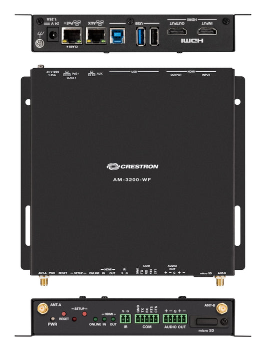 Crestron AM3-212 KIT AirMedia Series 3 Kit with AM-3200-WF Receiver, two AM-TX3-100 Adaptors, and Cradle