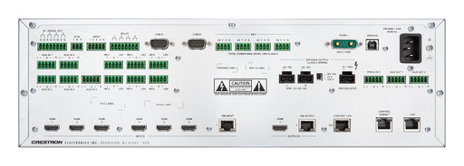 Crestron DMPS3-4K-250-C all-in-one 4K presentation system with built-in DigitalMedia™ switcher, control processor, and 250W amplifier.