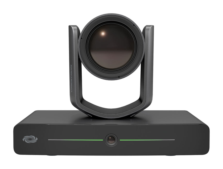 Crestron IV-CAM-I12-B 4K AI-powered intelligent video camera with auto-framing, wide-angle lens, and advanced image processing for professional conferencing.