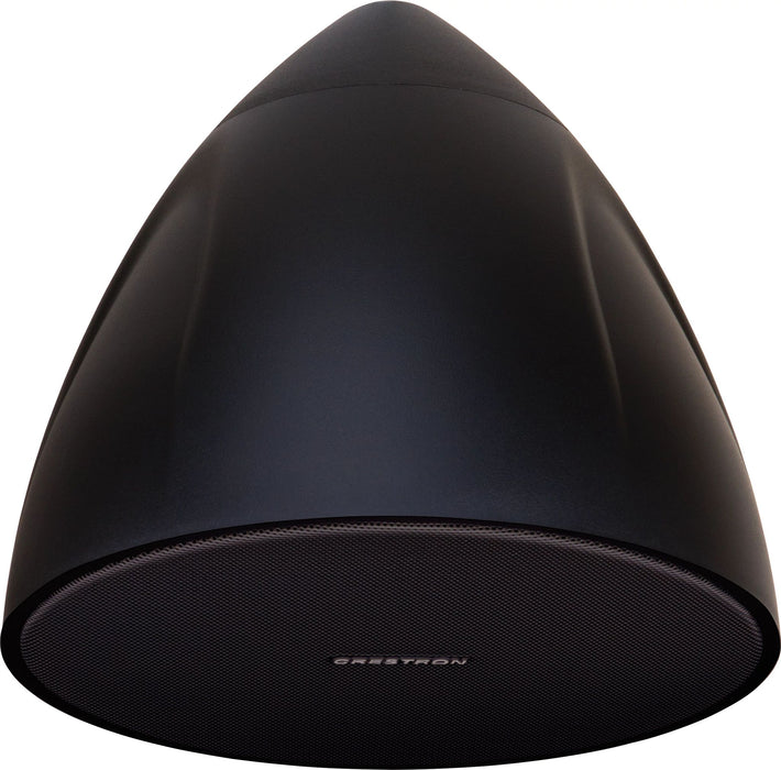Crestron SAROS PD4T-B-T-EACH 4" Pendant Speaker in black, ideal for high-quality audio in commercial and residential spaces.