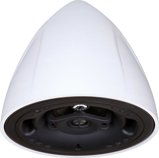 Crestron SAROS PD4T-W-T-EACH 4" Pendant Speaker in white, ideal for high-quality audio in commercial and residential spaces.