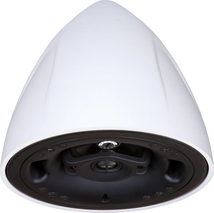 Crestron SAROS PD4T-W-T-EACH 4" Pendant Speaker in white, ideal for high-quality audio in commercial and residential spaces.