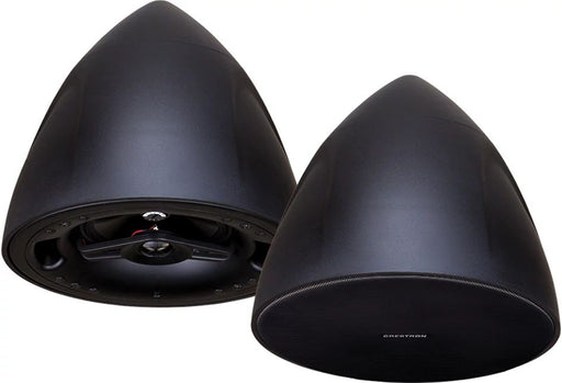 Crestron SAROS PD6T-B-T-EACH 6.5" black pendant speaker for high-quality audio in commercial and residential spaces.