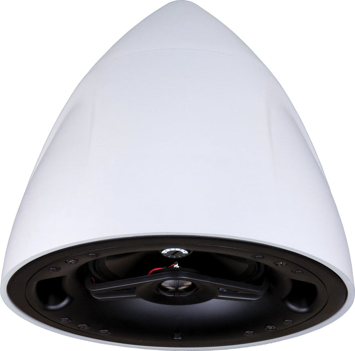 Crestron SAROS PD6T-W-T-EACH 6.5" white pendant speaker for high-quality audio in commercial and residential spaces.