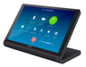 Crestron TS-1070-GV-B-S 10.1-inch Google Meet touch screen in black smooth finish for video conferencing and room control.