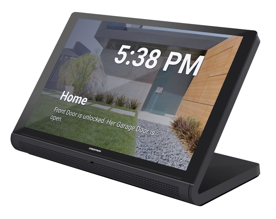 Crestron TS-1070R-B 10.1-inch touch screen room scheduling panel with high-resolution display and seamless integration for smart workplaces.