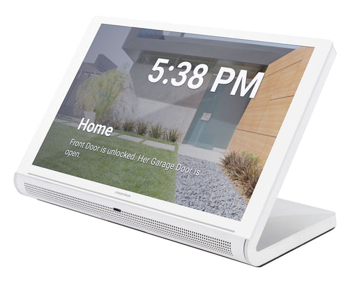 Crestron TS-1070R-W 10.1-inch touch screen room scheduling panel with high-resolution display and seamless integration for smart workplaces.