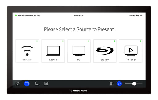 Crestron TSD-2220-B 22" Touch Screen Display with sleek black design for interactive control.