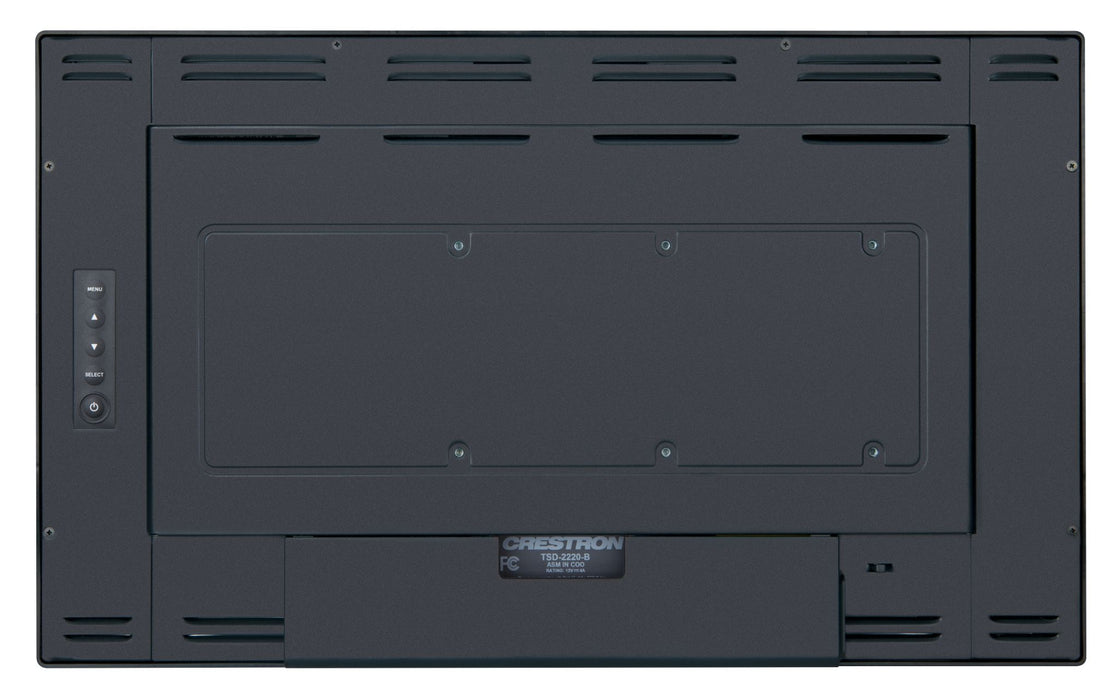 Crestron TSD-2220-B 22" Touch Screen Display with sleek black design for interactive control.