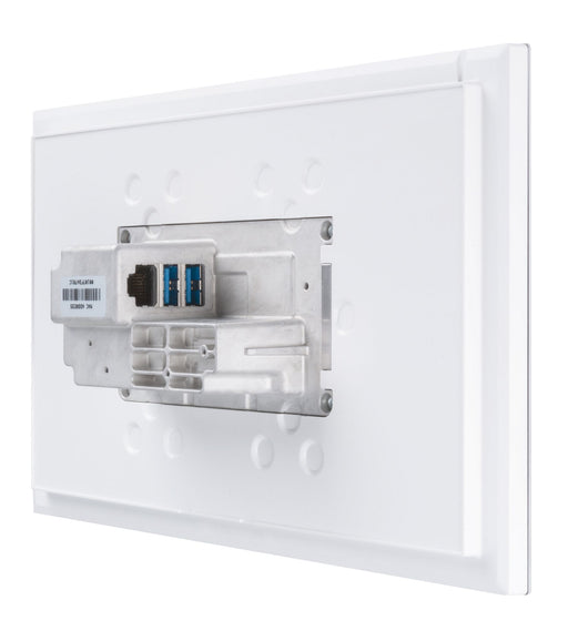 Crestron TSS-1070-W-S 10.1-inch room scheduling touch screen with sleek white design, vibrant display, and seamless enterprise integration.