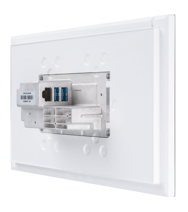 Crestron TSS-1070-W-S 10.1-inch room scheduling touch screen with sleek white design, vibrant display, and seamless enterprise integration.