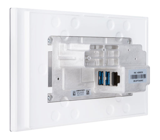 Crestron TSS-770-W-S 7-inch room scheduling touch screen with a sleek white design and intuitive interface for conference room management.