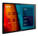 Crestron TSW-1070-B-S 10.1-inch touchscreen control panel in black, designed for smart automation and room scheduling applications.