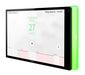 Crestron TSW-1070-LB-B-S Room Availability Light Bar attached to a TSW-1070 touch screen, indicating room status