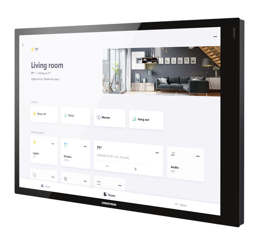 Crestron TSW-1070R-B 10.1-inch Touchscreen Room Scheduling Panel with high-resolution display and PoE connectivity