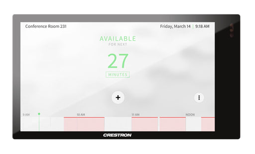 Crestron TSW-570-B-S 5-inch touch screen panel in black, featuring a high-resolution display and advanced control capabilities for smart automation.