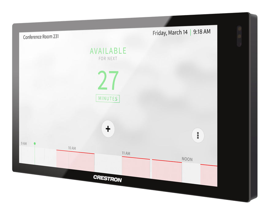 Crestron TSW-570-B-S 5-inch touch screen panel in black, featuring a high-resolution display and advanced control capabilities for smart automation.