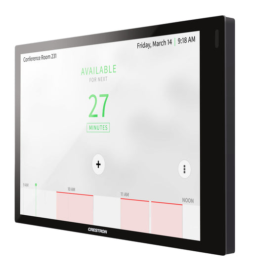 Crestron TSW-770-B-S 7-inch touch screen panel in black, designed for smart control, automation, and AV system integration.