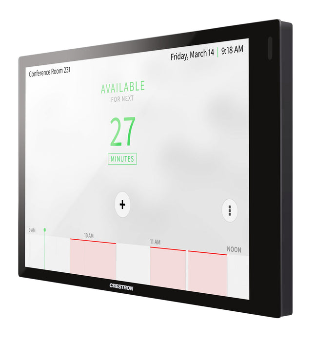 Crestron TSW-770-B-S 7-inch touch screen panel in black, designed for smart control, automation, and AV system integration.
