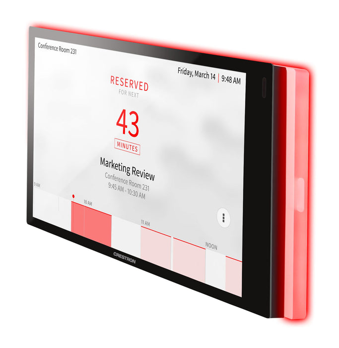 Crestron TSW-770-LB-B-S Light Bar, Black – Designed for TSW-770 Series Touch Screens to enhance visibility and meeting room status indication.