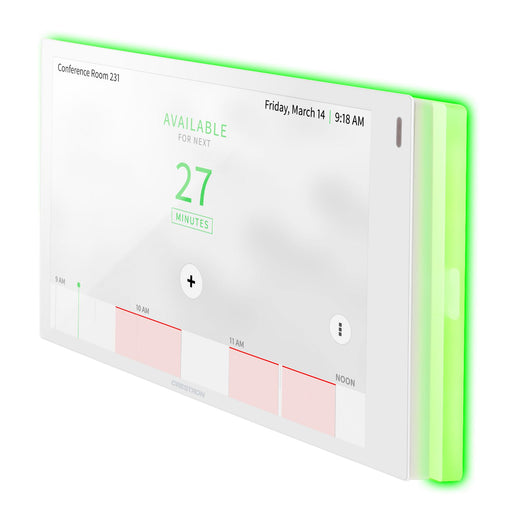Crestron TSW-770-LB-W-S Light Bar, White – Designed for TSW-770 Series Touch Screens to enhance visibility and meeting room status indication.