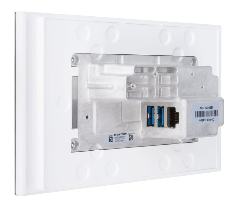 Crestron TSW-770-W-S 7-inch touch screen panel in white, designed for smart control, automation, and AV system integration.