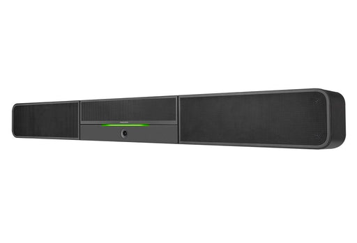 Crestron UC-B30-T-WM Microsoft Teams Rooms video conferencing system with soundbar, camera, and touch controller for seamless meetings.